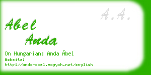 abel anda business card
